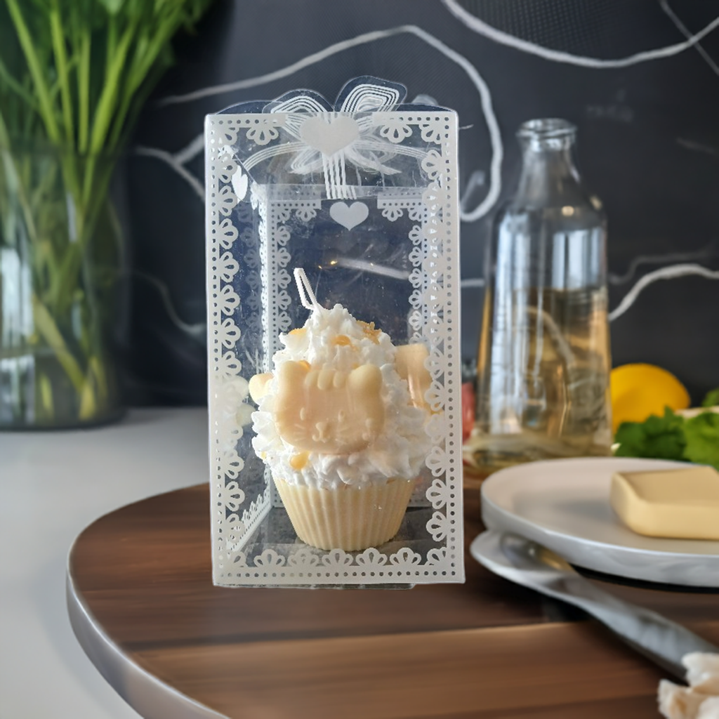 Scent Fushion Candles - Cute cat and fish design candles for birthday cake decorations.