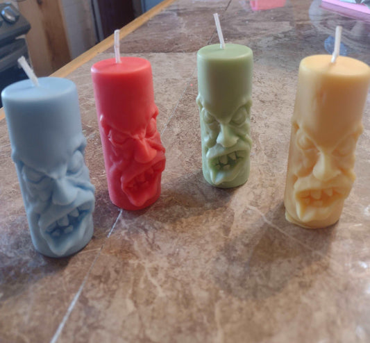 Monster Face Candle set of 4 - Scent Fushion