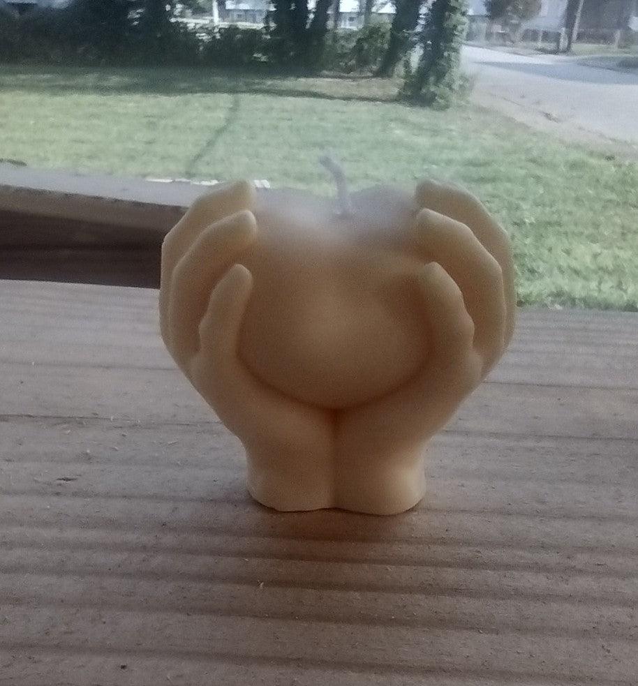 Hand Holding Heart Candle - Scent Fushion