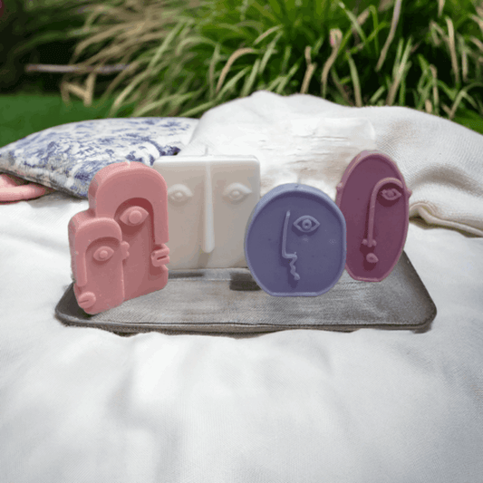 Abstract Art Face Candles - Set of 4 - Scent Fushion