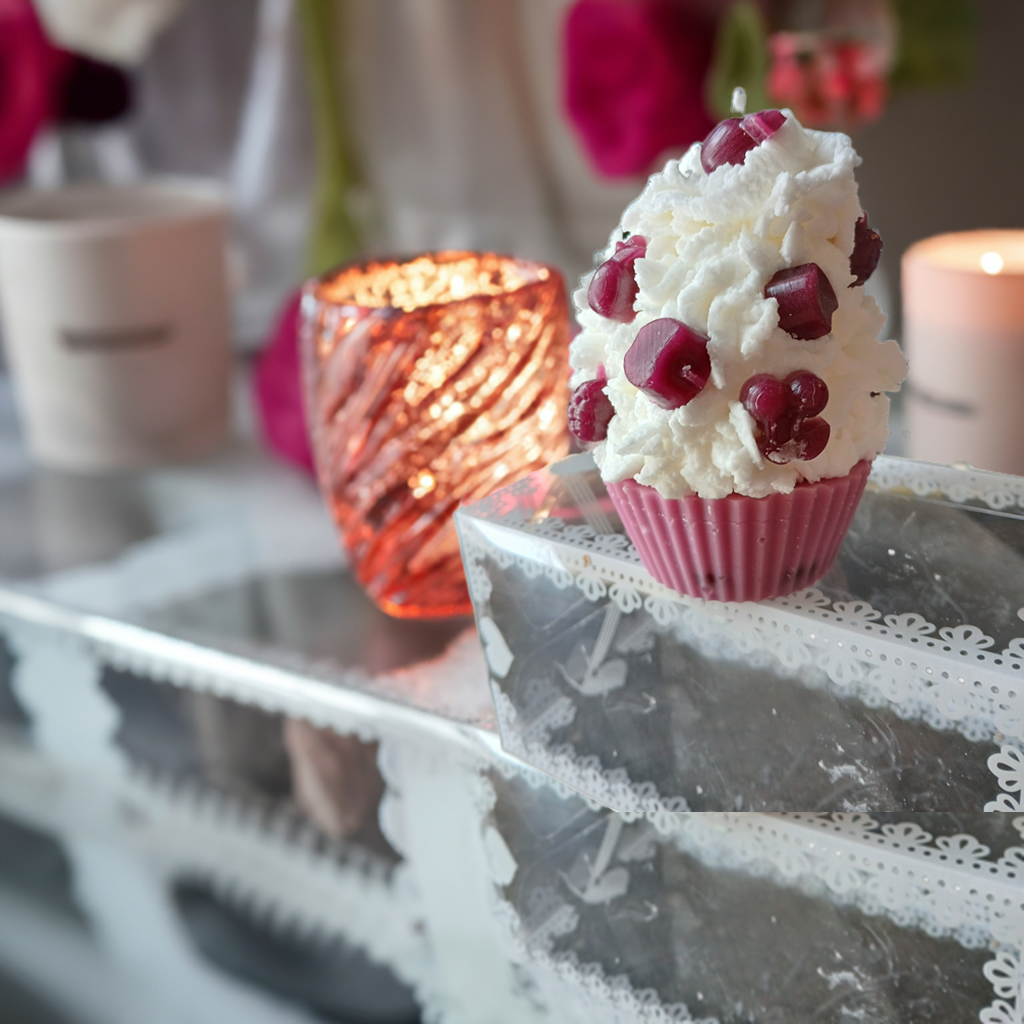 Scent Fushion 6 oz Cherry-Shaped Cupcake Candles