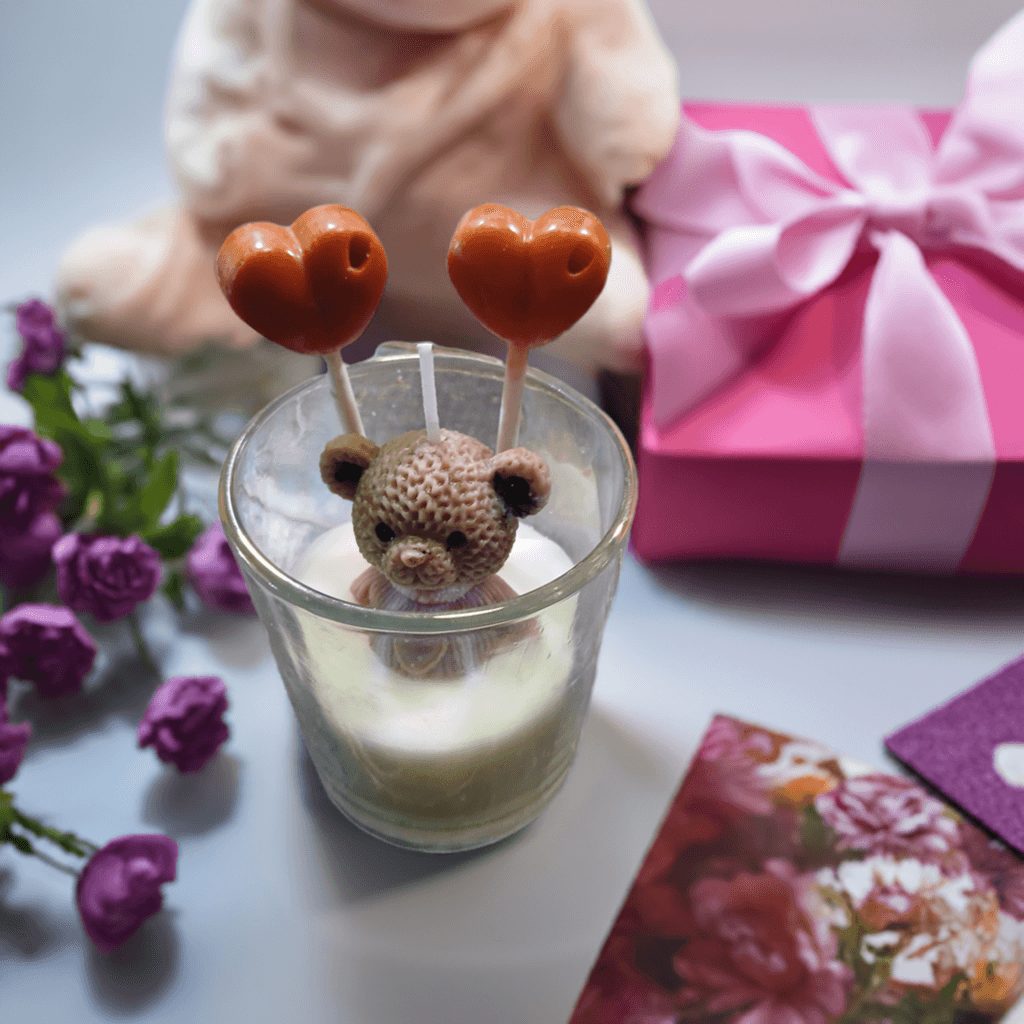 Teddy with Heart Candle - Scent Fushion
