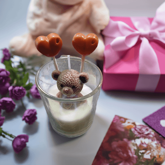 Teddy with Heart Candle - Scent Fushion