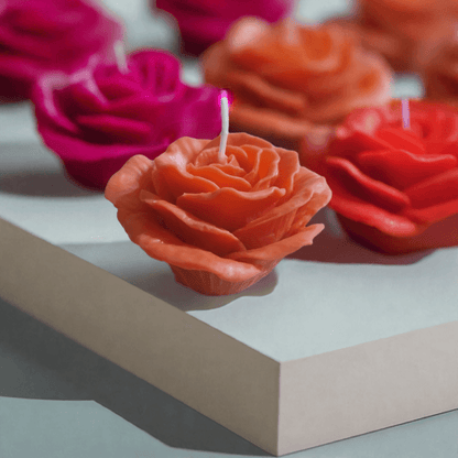 Candle Gift Set - 12% Rose Petals Scented Candle - Scent Fushion