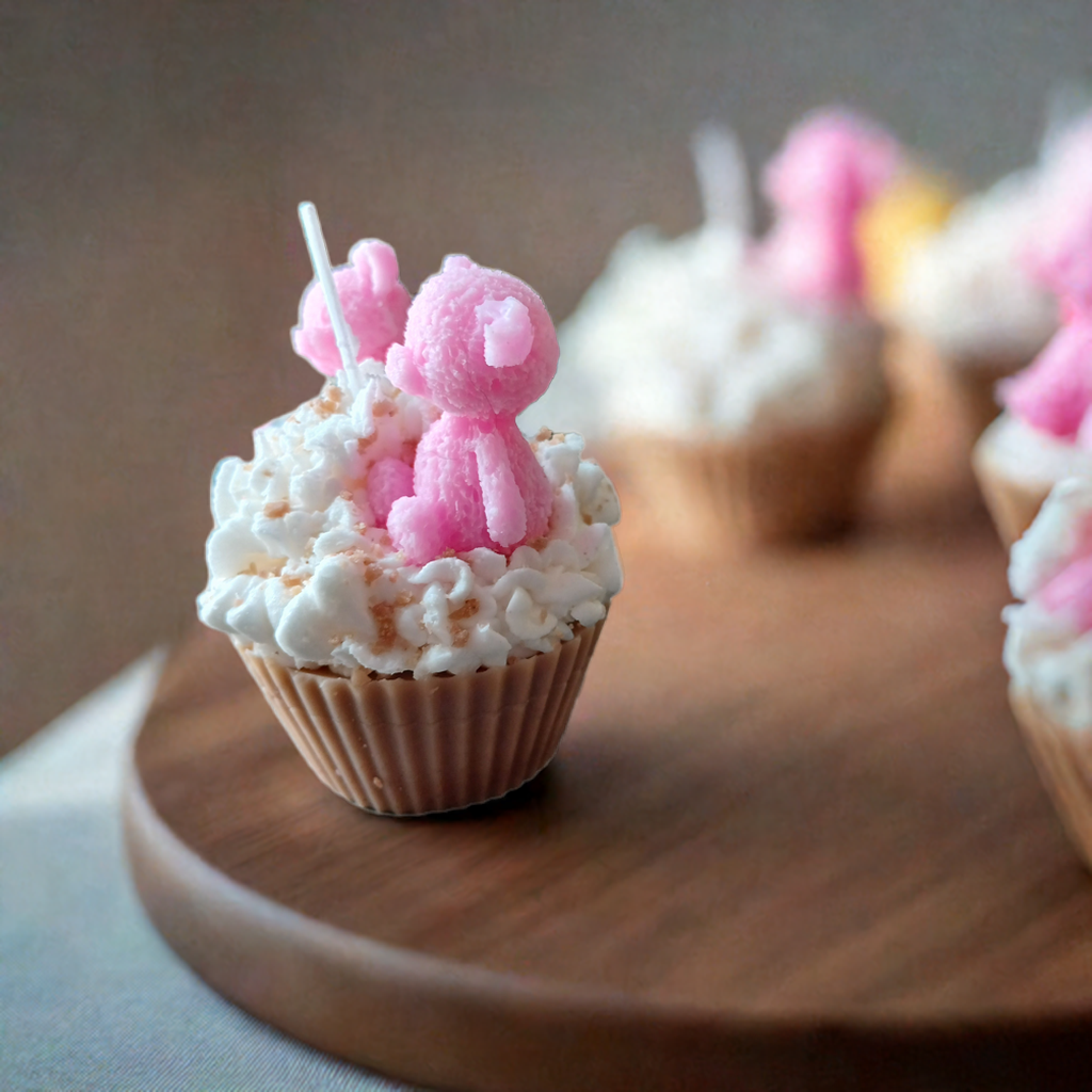Whimsy Bears: Whipped Chocolate Cupcake Candle Duo