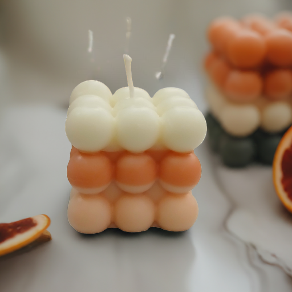 Decorative bubble-shaped candle for home décor or gifting