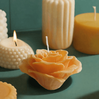 Candle Gift Set - 12% Rose Petals Scented Candle - Scent Fushion