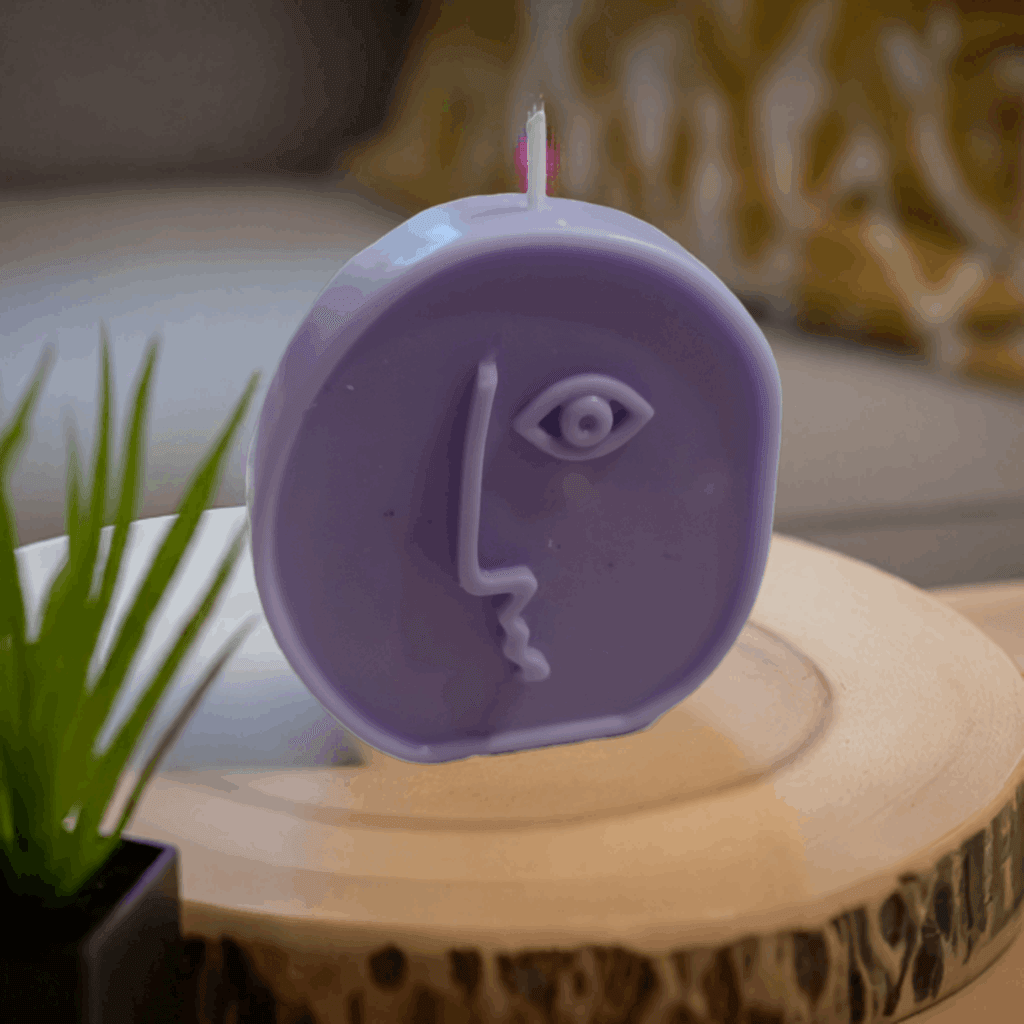 Abstract Art Face Candles - Set of 4 - Scent Fushion