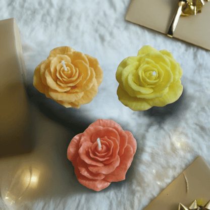 Candle Gift Set - 12% Rose Petals Scented Candle - Scent Fushion