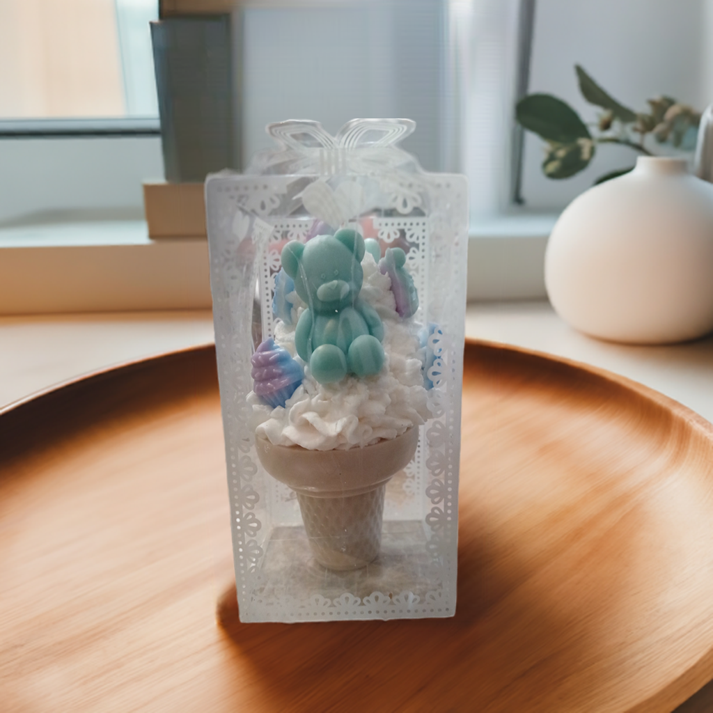 Sweet Vanilla Bean Scented Candle by Scent Fushion Candles in gift box