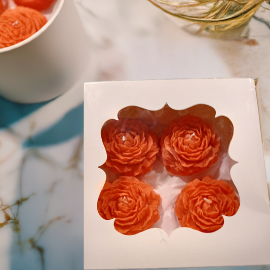 Custom Handmade Rose Candles 3 oz, Soy Wax - Bridal Shower Favors by Scent Fushion Candles