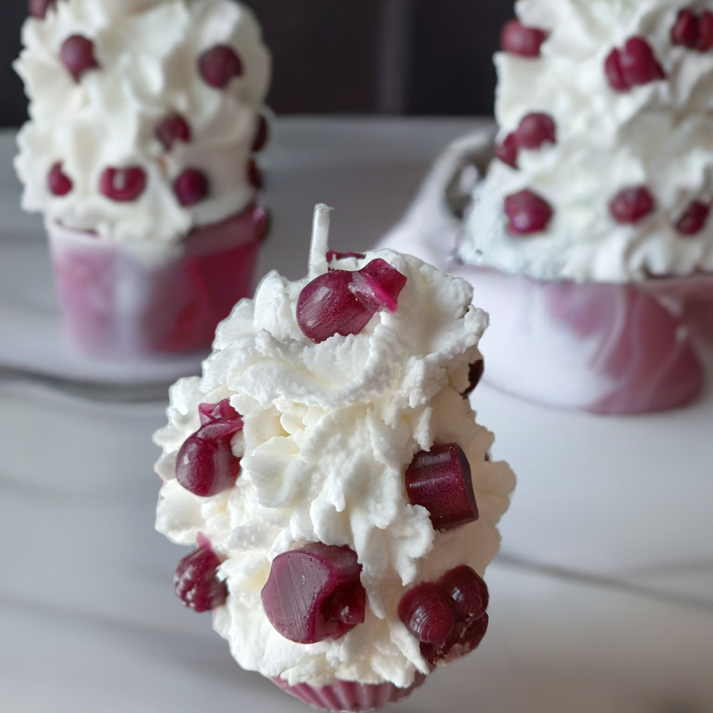 Scent Fushion 6 oz Cherry-Shaped Cupcake Candles