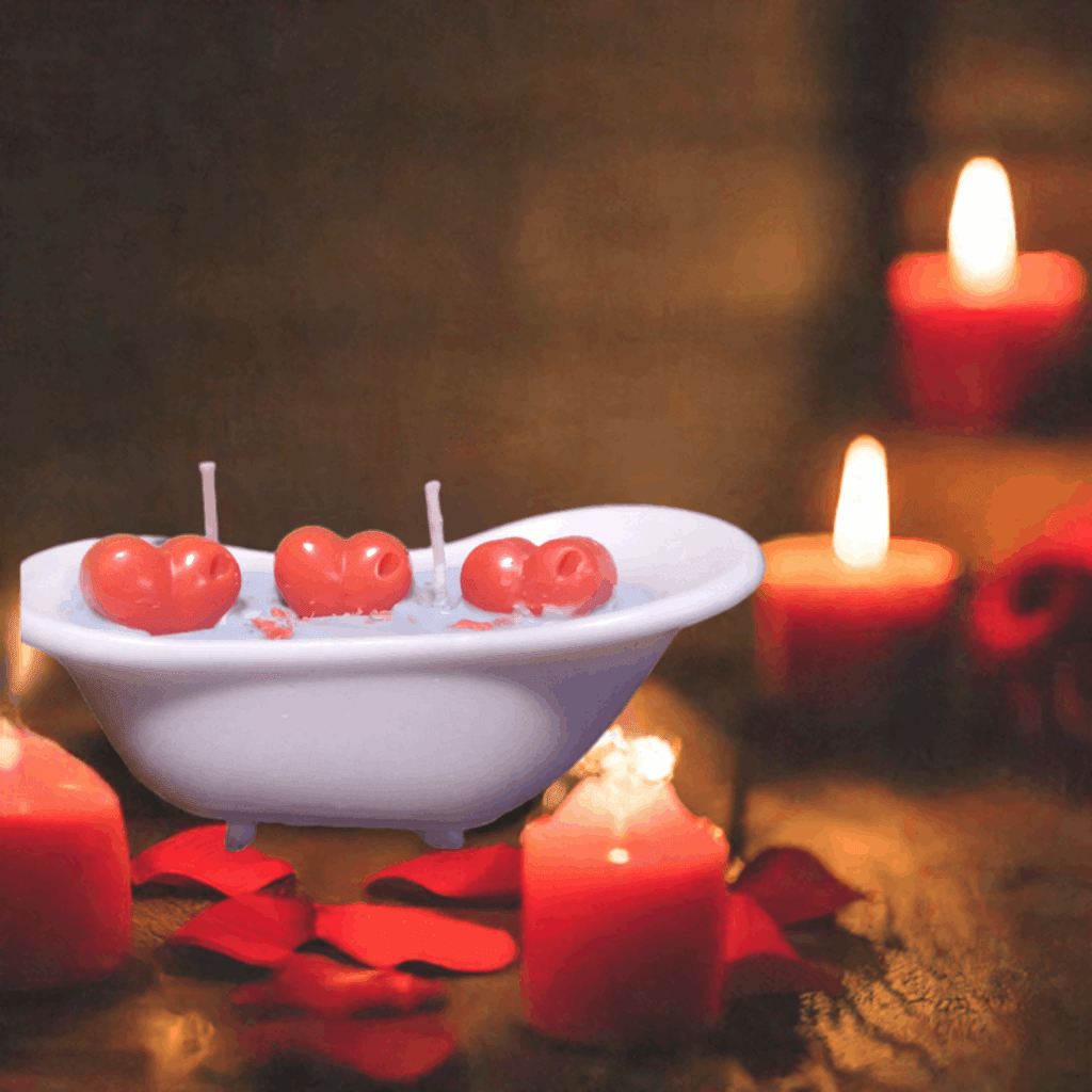 Bathing in Love Heart Candle - Scent Fushion